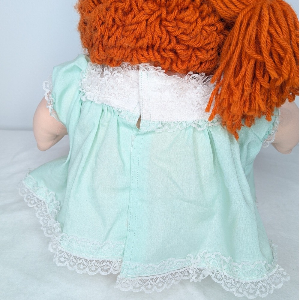 Vintage Cabbage Patch Kids Doll Red Hair Green Eyes Mint Green Dress 1982 - Picture 7 of 16